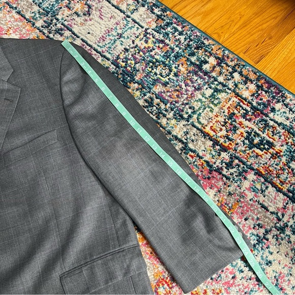 Vintage Burberry London Boyds Philadelphia 100% Wool Gray Pinstripe 50 Regular - Picture 15 of 16